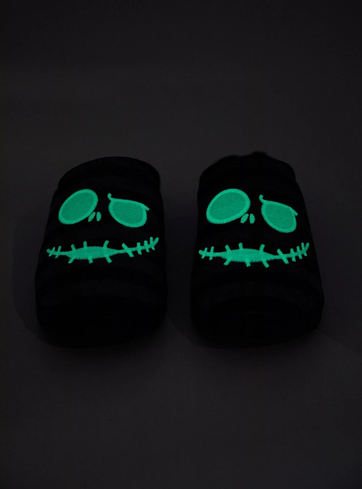 The Nightmare Before Christmas Jack Stripe Glow-In-The-Dark Slippers