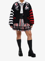 Her Universe Disney Alice Wonderland Embroidered Stripe Girls Cardigan Plus