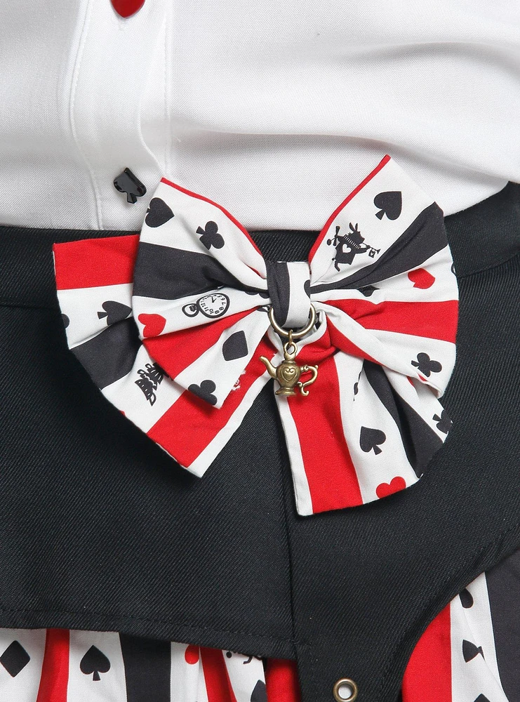 Her Universe Disney Alice Wonderland Card Suits Grommet Tiered Skirt