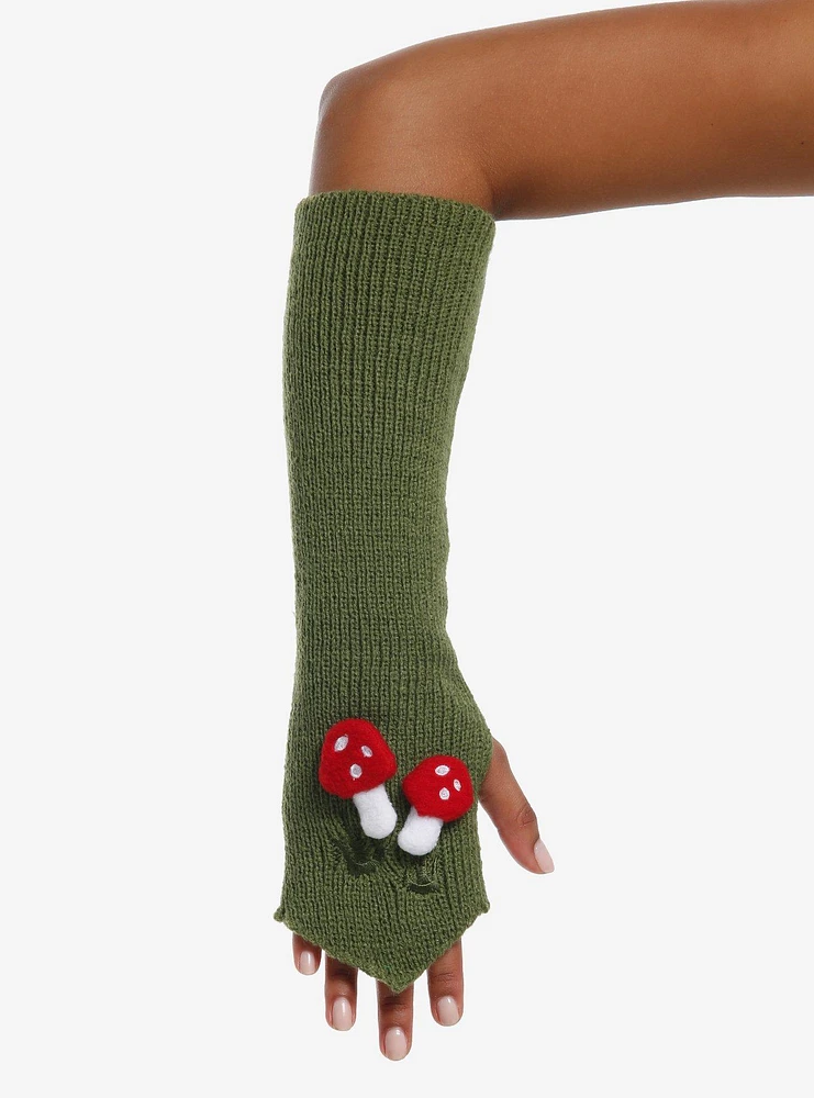 Mushroom Plush Arm Warmers