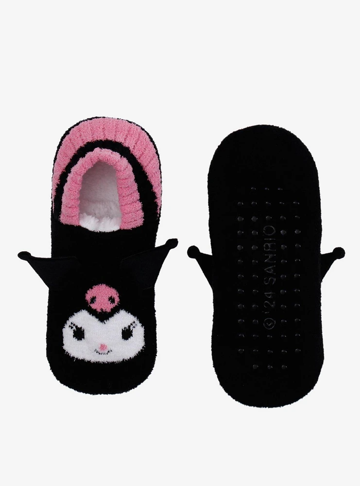 Kuromi 3D Ears Stripe Cozy Slipper Socks