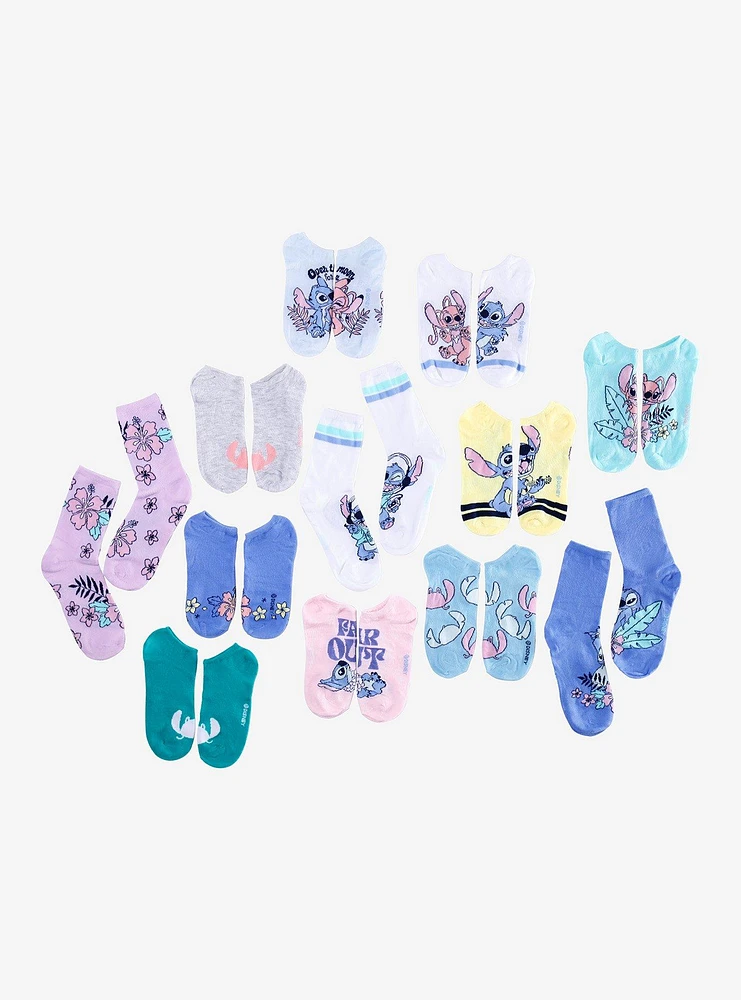 Disney Stitch & Angel 12 Days Of Socks Gift Set