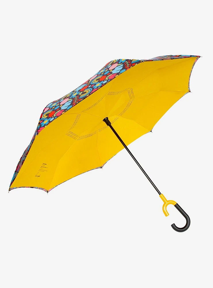 Reverse Close Stick Umbrella ShedRain x Lisa Congdon