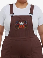 Thorn & Fable Brown Ghost Patch Overalls Plus