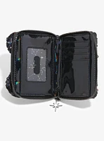 Loungefly Disney Minnie Mouse Black Holographic Sequin Small Zip Wallet