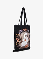 Cozy Ghost Fall Canvas Tote Bag