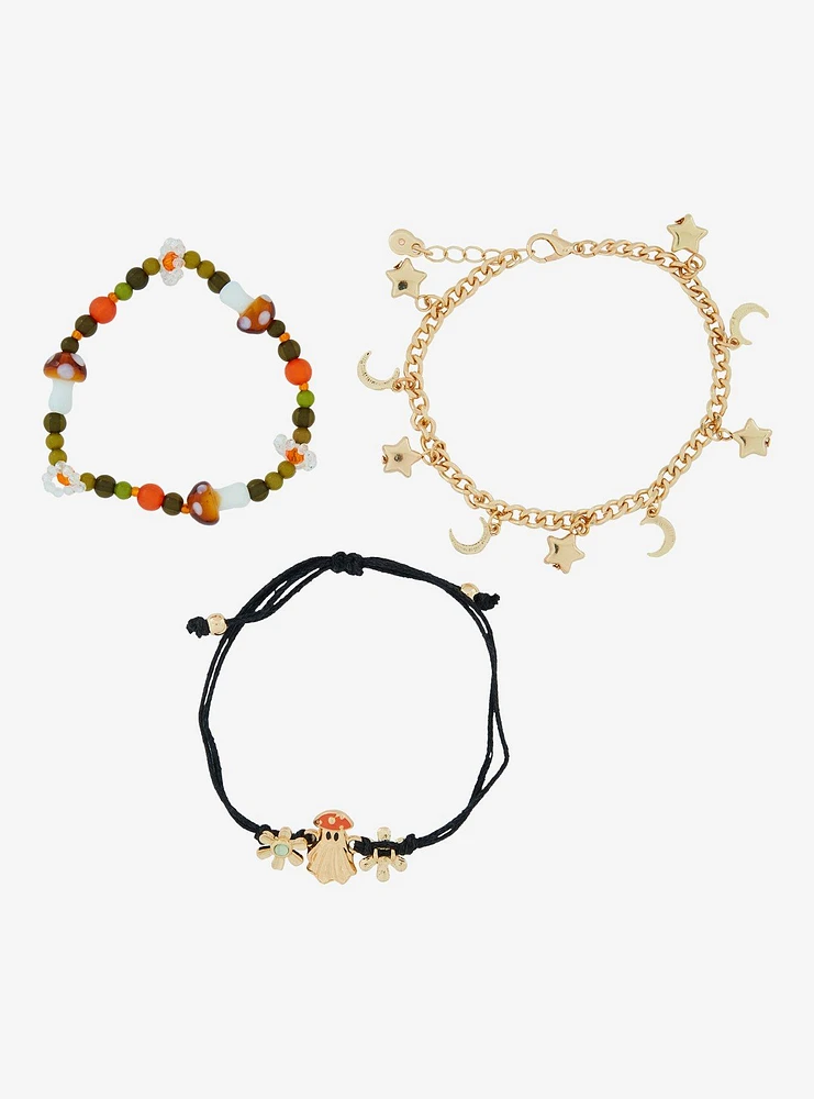 Thorn & Fable Ghost Mushroom Bracelet Set