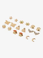 Thorn & Fable Ghost Mushroom Stud Earring Set