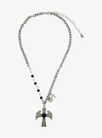 Social Collision Wined Cross Pendant Necklace