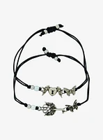 Social Collision Wing Lock & Key Best Friend Cord Bracelet Set