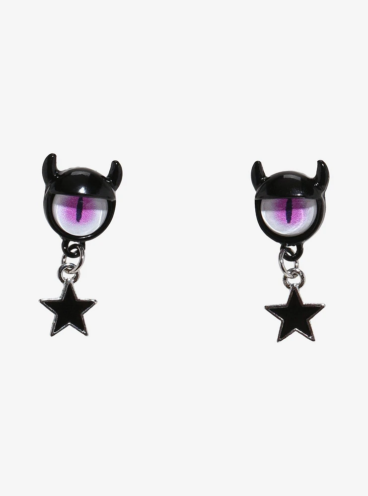 Social Collision Monster Eye Star Drop Earrings