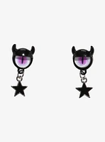 Social Collision Monster Eye Star Drop Earrings