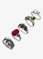 Thorn & Fable Flower Mushroom Ring Set