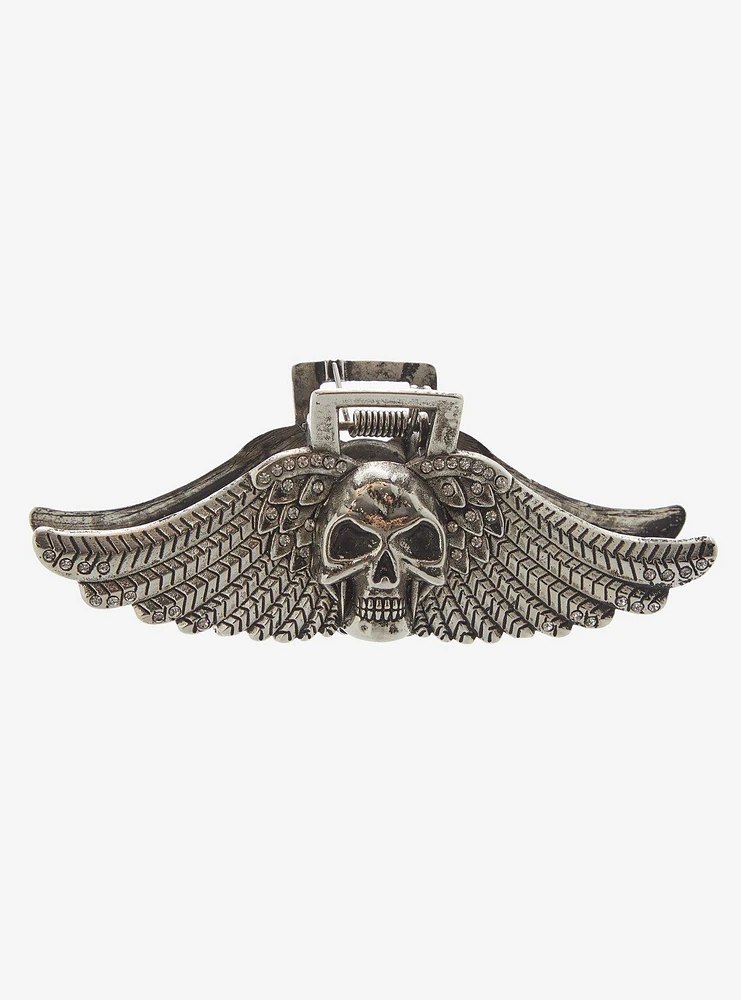 Social Collision Winged Skull Claw Hair Clip