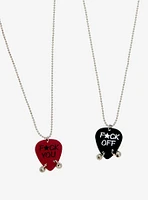 Social Collision Guitar Pick Best Friend Necklace Set