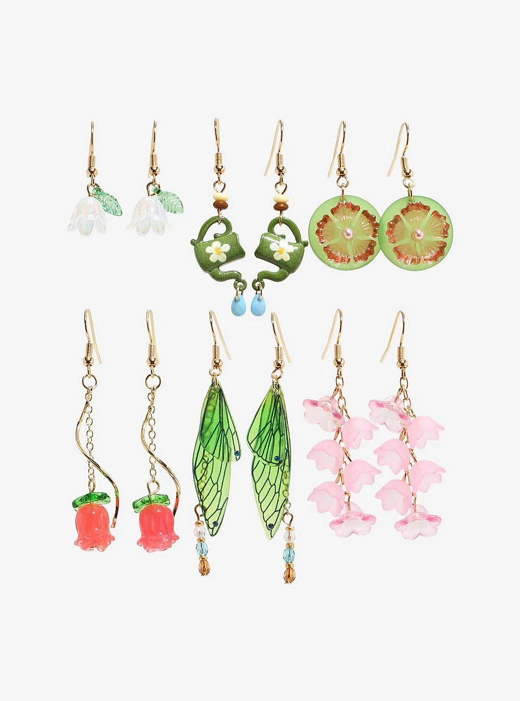 Thorn & Fable Lily Floral Earring Set