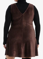 Thorn & Fable Brown Corduroy Tank Dress Plus