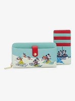 Our Universe Disney Mickey Mouse & Friends Skiing Zip Wallet with Cardholder - BoxLunch Exclusive