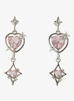 Sweet Society Heart Star Gem Drop Earrings