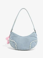 Pink Star Denim Shoulder Bag