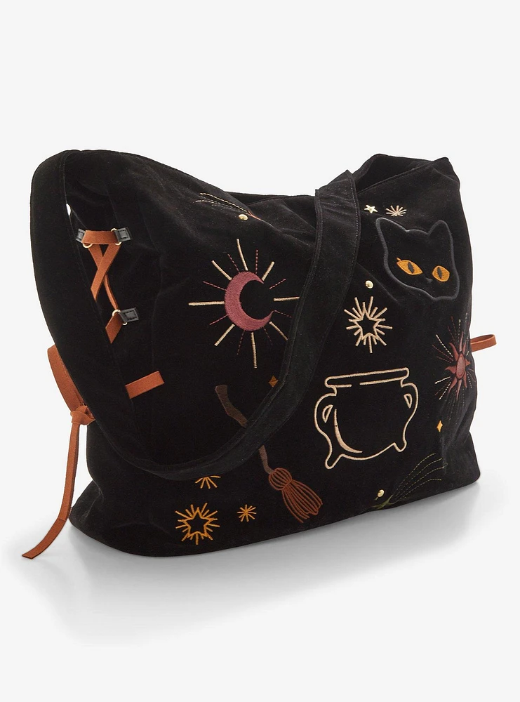 Her Universe Disney Hocus Pocus Icons Velvet Embroidered Crossbody Bag