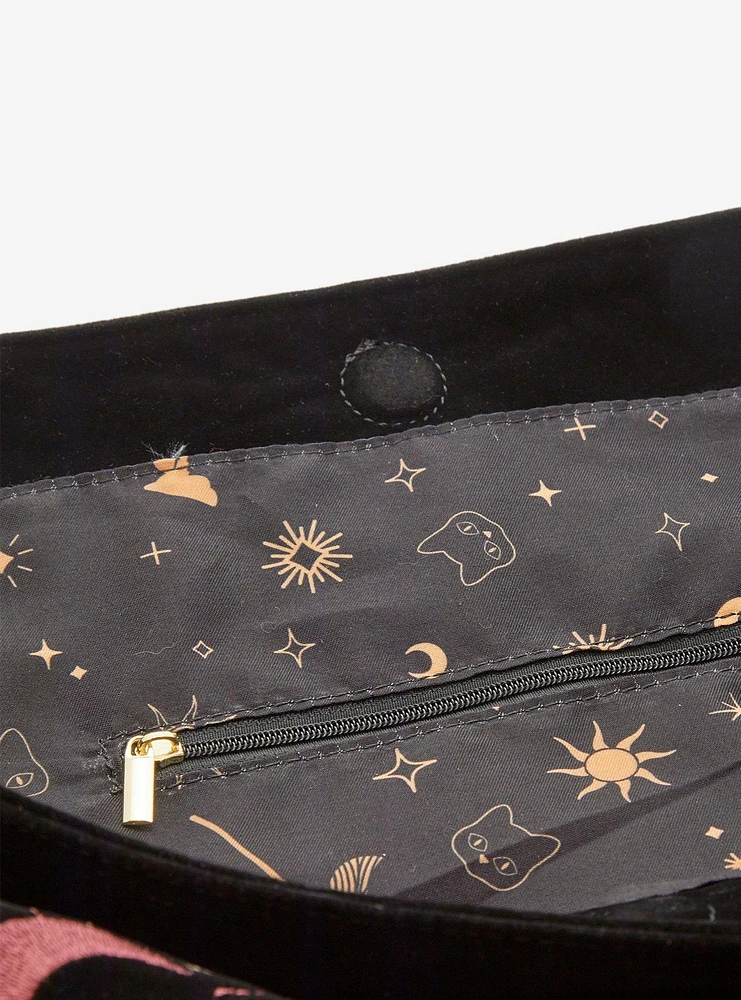 Her Universe Disney Hocus Pocus Icons Velvet Embroidered Crossbody Bag