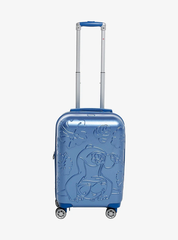 Ful Disney Stitch Blue Textured Hard Shell Luggage