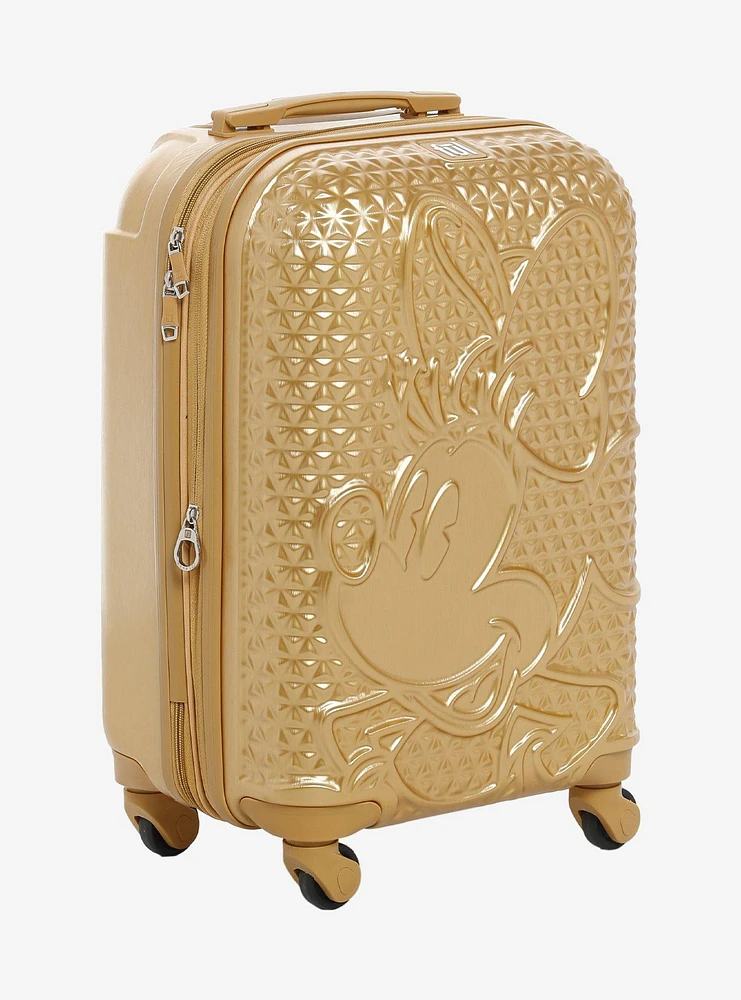 Ful Disney Minnie Mouse Gold Textured Hard Shell Luggage