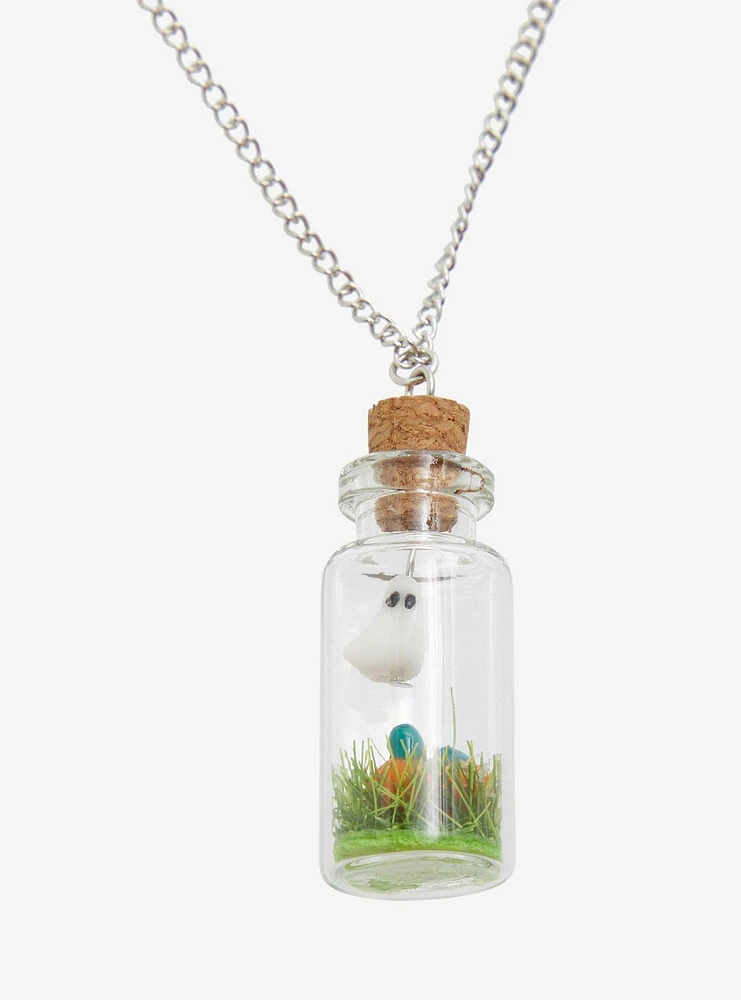 Ghost Pumpkin Bottle Necklace