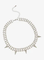 Social Collision Spike Tattoo Chain Choker