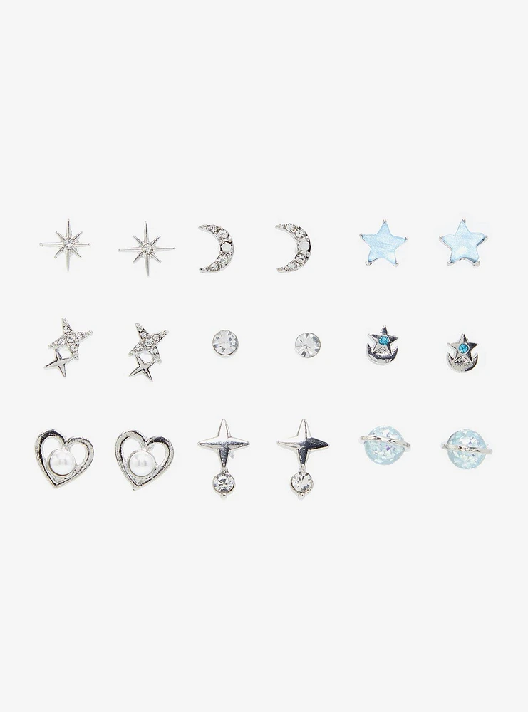 Sweet Society Blue Star Celestial Stud Earring Set