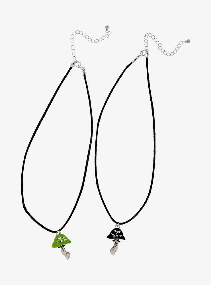 Thorn & Fable Mushroom Stars & Eyes Best Friend Cord Necklace Set