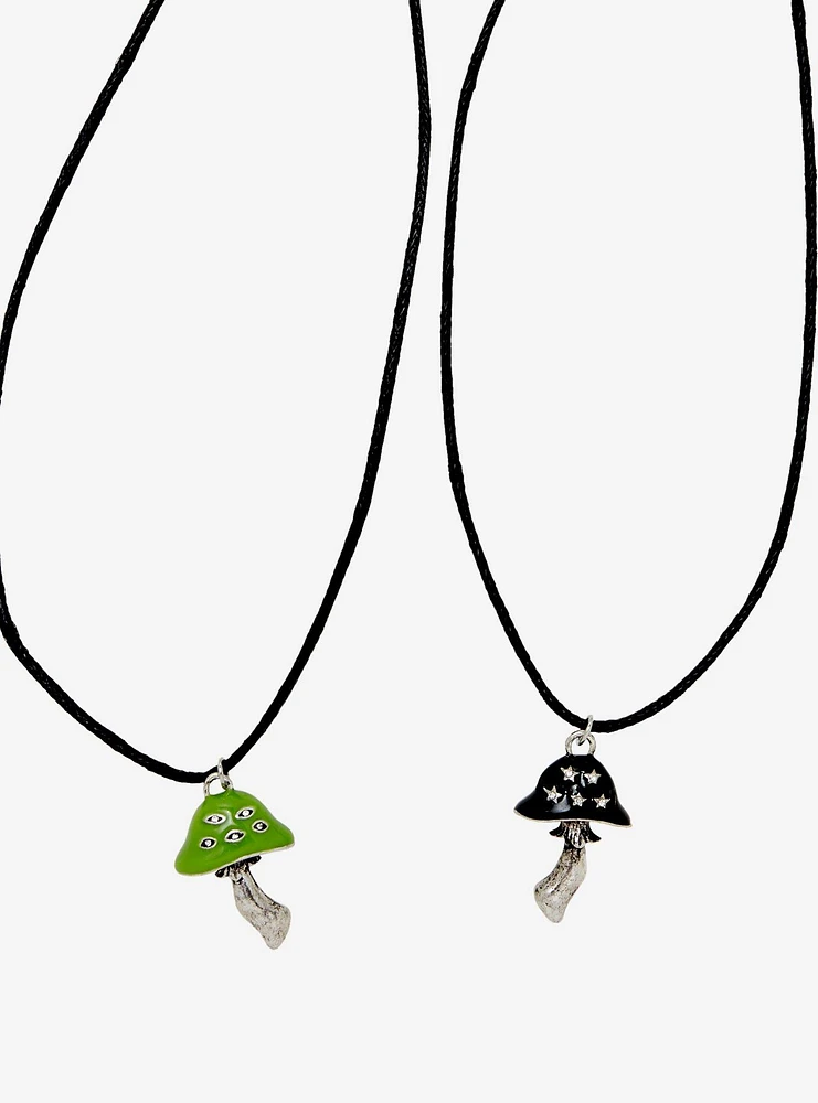 Thorn & Fable Mushroom Stars & Eyes Best Friend Cord Necklace Set