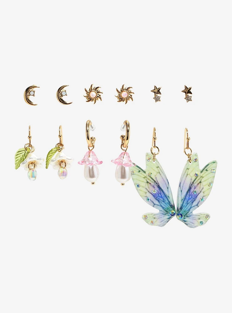 Thorn & Fable Celestial Mushroom Earring Set