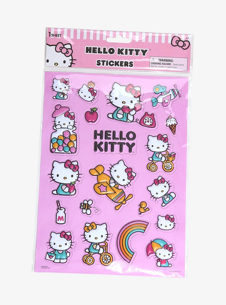 Hello Kitty Puffy Sticker Sheet