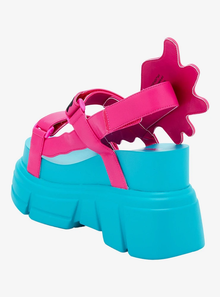 Monster High X YRU Lagoona Strappy Chunky Sandals