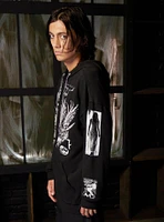 The Crow Patchwork Oversized Hoodie