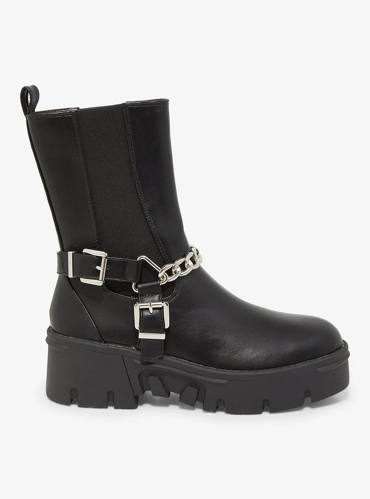 Raid London Greta Chain Buckle Platform Boots