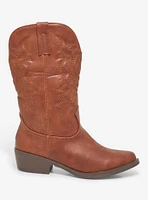 Yoki Brown Cowboy Boots