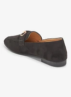 Yoki Black Gold Buckle Loafers