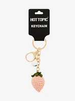 Crochet Strawberry Plush Key Chain