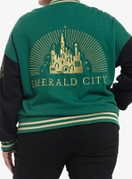 Wicked Emerald City Girls Oversized Varsity Jacket Plus