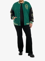 Wicked Emerald City Girls Oversized Varsity Jacket Plus