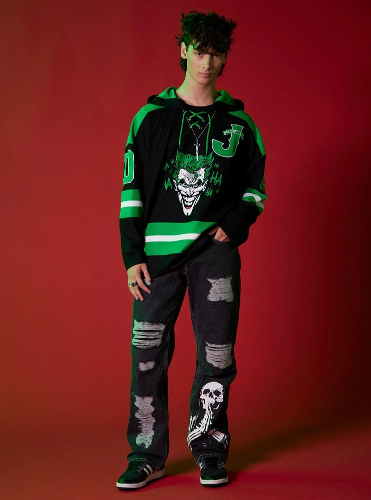 DC Comics Batman The Joker Hooded Hockey Jersey