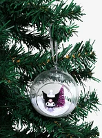 Kuromi Snowscape Glass Ornament