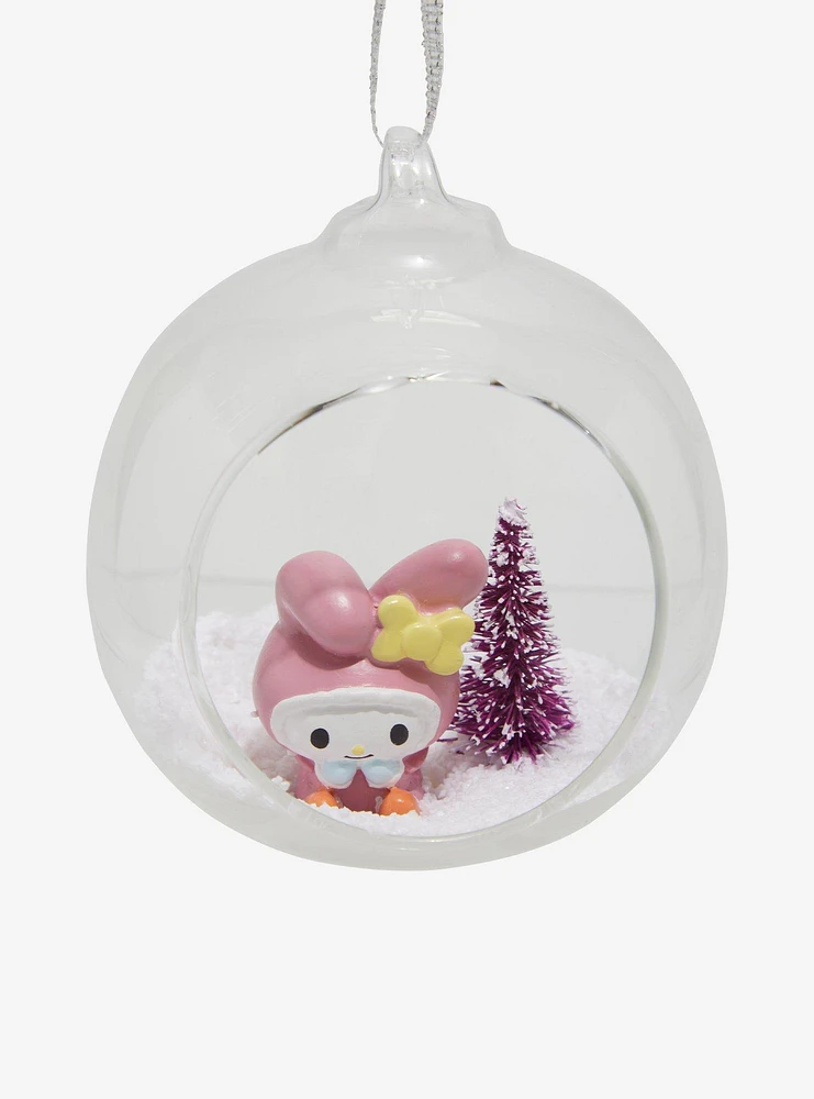 My Melody Snowscape Glass Ornament