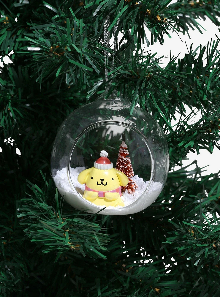 Pompompurin Glass Snowscape Ornament