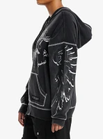 Supernatural Symbols & Wings Girls Oversized Hoodie