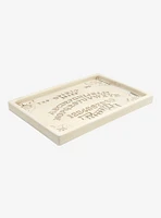 Spirit Board Planchette White Carved Tray