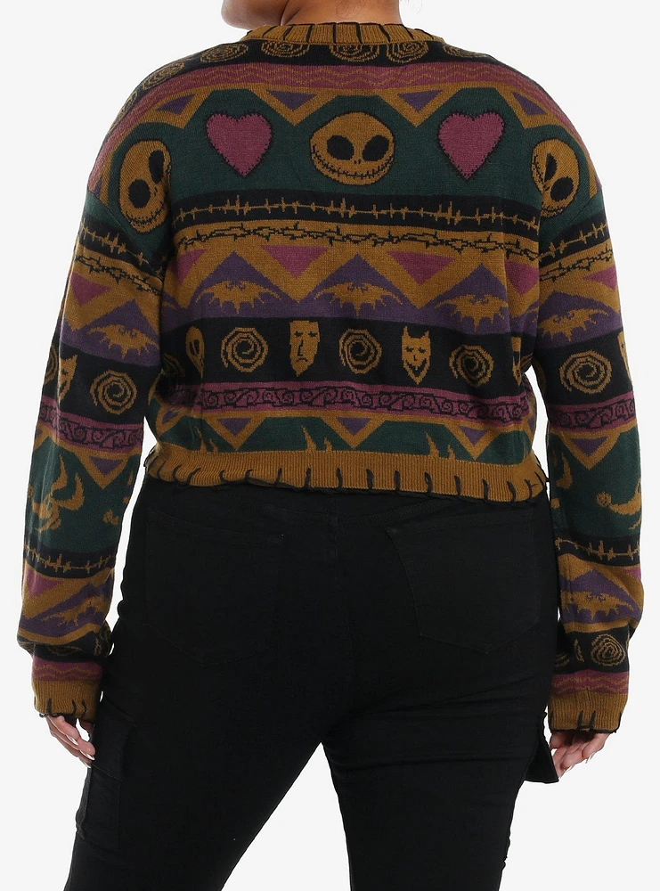 Her Universe The Nightmare Before Christmas Fair Isle Crop Girls Sweater Plus